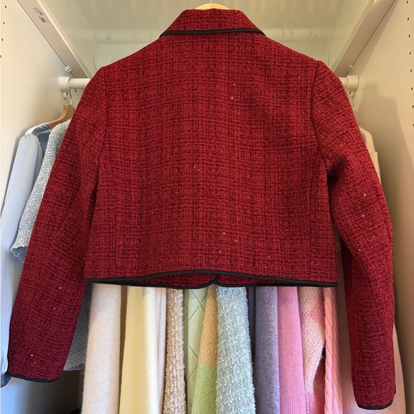 Red Tweed Women's Jacket - Picture 6 of 8